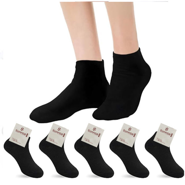 Sunrise Black Ankle Length Socks 